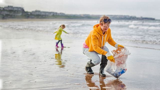 Taking a little time to pick up rubbish every time you visit the beach can make a big difference to plastic pollution